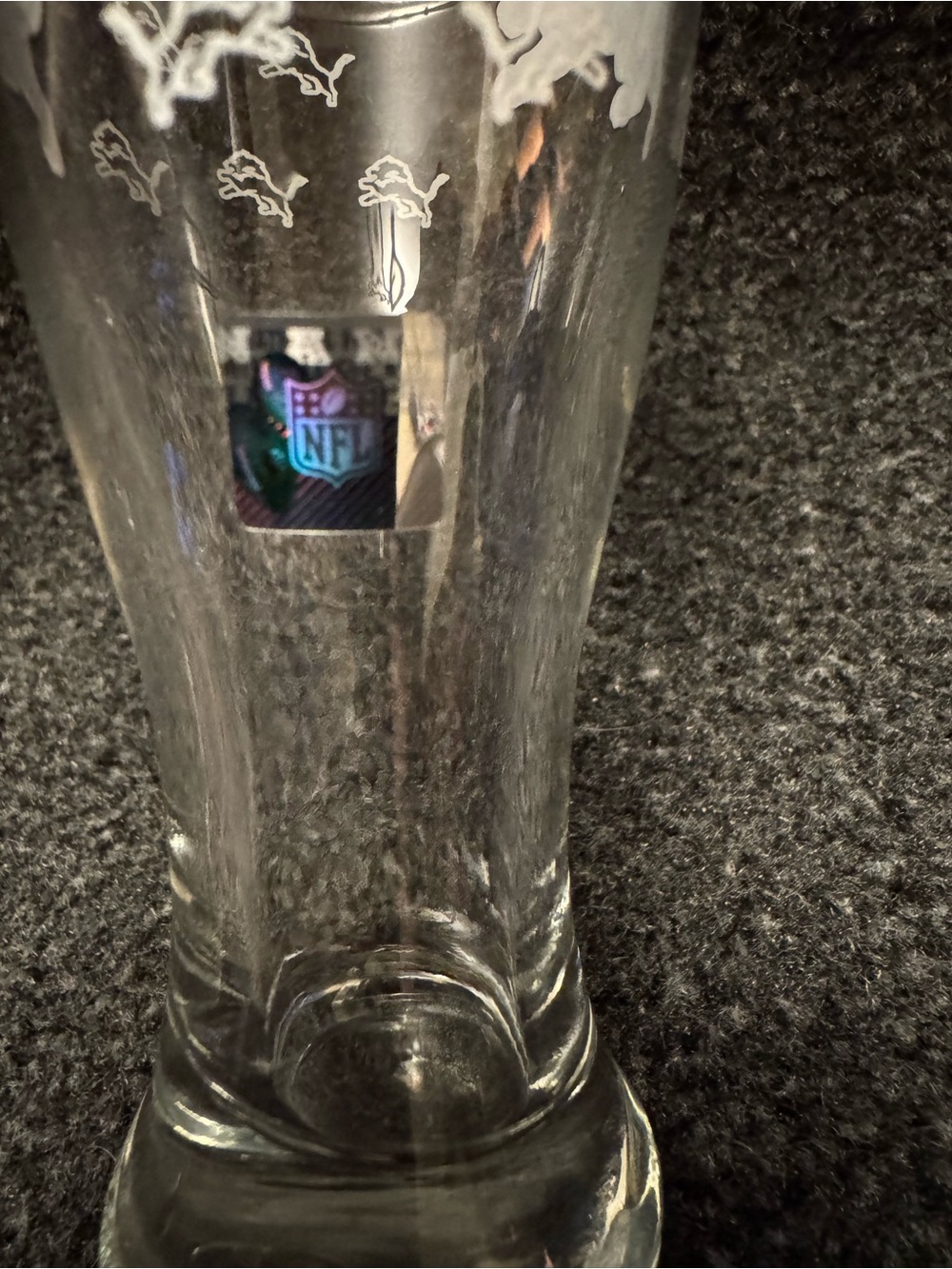 Detroit Lions Fan shot glass Set, Tall Glass and Blue Plastic - Picture 5 of 6